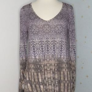 Haute Hippie | Brown Print Long Sleeve Top